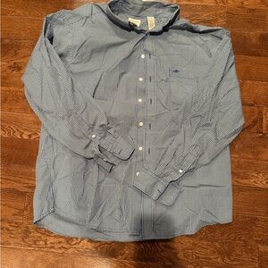 Dockers Men's Navy Checkered Button Down Shirt